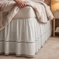 thumbnail image 2 of Dpityserensio Dorm Bed Skirt Twin XL 25 Inch Drop, Wrap Around Elastic Dust Ruffle for College Beds, 2 of 6