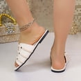 thumbnail image 6 of DeHolifer Women's Sandals Plus Size Casual Braided Dressy Summer Square Toe Quilted Flat Sandals, 6 of 8