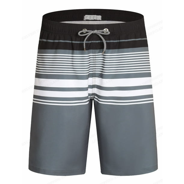 Pantalones cortos de playa a rayas para hombre, a la moda traje de baño, pantalones cortos de Fitness para gimnasio, ropa de playa para niño Fivean unisex