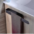 thumbnail image 2 of Barra para toallas de baño, barra para toallas de acero inoxidable negra, soporte adhesivo para toallas, 37cm, 2 of 5