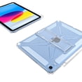 thumbnail image 4 of ELEHOLD Protective Case For Apple iPad Air 13-inch M3 (2025) / M2 (2024),Shockproof Slim Soft TPU Pencil Holder Foldable Kickstand Anit-Resistant Cover,Clear, 4 of 8