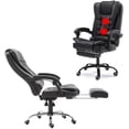 thumbnail image 4 of Silla Ejecutiva Ergonómica con Altura Ajustable de Escritorio Sillón para Oficina con 2 Puntos de Masajes Y Reposapies con Ruedas Giratorias 360 Grados Lumax  Color Negro, 4 of 7