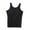 Black, variant on USSUMA Womens Tank Tops Womens Summer Tops Women's Straight Neck Suspender Solid Color Breast Pad Camisole Top Underneath Women Sales Womens Tops Women's Tank Tops Solidcolor