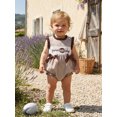 thumbnail image 3 of Cenuakty Girl Football Romper with Bows Plaid Embroidered Sleeveless Bodysuit, 3 of 8