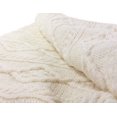 thumbnail image 6 of 100% Irish Merino Wool Plaited Aran Celtic Cream Couch Throw Blanket 40”x 66” by Carraig Donn, 6 of 9