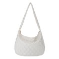 thumbnail image 1 of Ropa Algodón Bordada Acolchada Con Rombos Moderna Y Versátil Bolso Hombro para Mujer Gran Capacidad 1892 (blanco) Blanco, 1 of 9