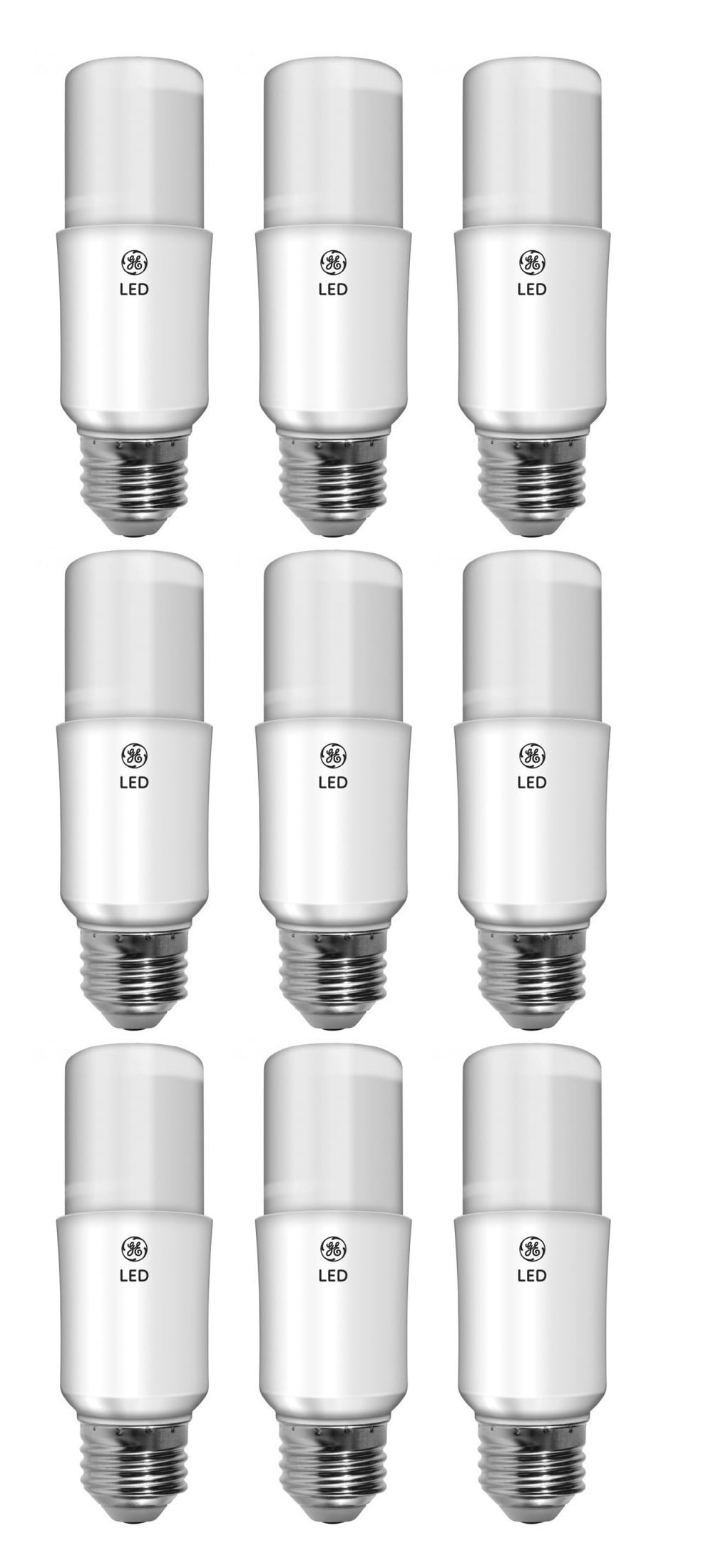 (9 bulbs) GE 35519 bright stik LED Lamp 40 watt equivalent, E26 Medium Base, 5000K Daylight 450 Lumens
