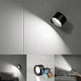 thumbnail image 2 of Lámpara de pared para interiores, lámpara con batería recargable por USB, 3 niveles de brillo, blanco cálido/natural/negro, control táctil, 2 of 4
