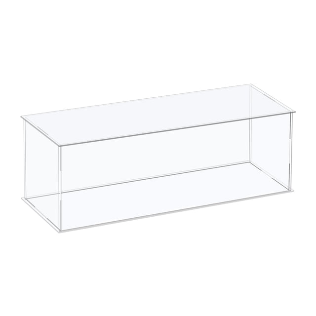 Unique Bargains Acrylic Display Case Plastic Box Cube Storage Box Clear Assemble Showcase 31x11x11cm for Collectibles