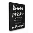 thumbnail image 2 of Stupell Industries Mermaid Funny Word Girls Black And White Wood Textured Design Canvas Wall Art by Daphne Polselli, 2 of 5