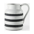 thumbnail image 3 of 7" Rustic White and Blue Stripe Ceramic Jug, 3 of 5