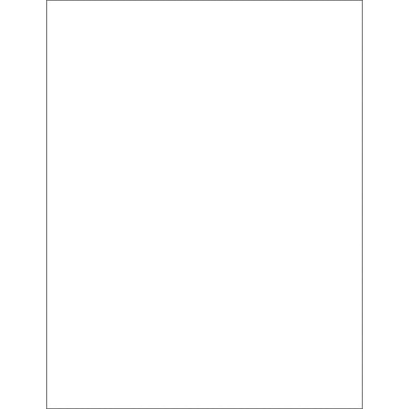 Office Depot® Brand Laser Labels, LL206, Rectangular, 8 1/2" x 11", Glossy White, Case Of 100
