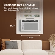 TCL 5,000 BTU Mechanical Window Air Conditioner (White) - Two-in-One Cooling & Fan, 7 Temperature Settings, Dual Fan & Cooling Speeds, Compact Fit, Washable Filter, Cools up to 150 Sq ft - W5WM-3