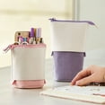 thumbnail image 4 of Sijiali Pencil Case Fashion Simple Retractable School Supplies Bag for Women, 4 of 10