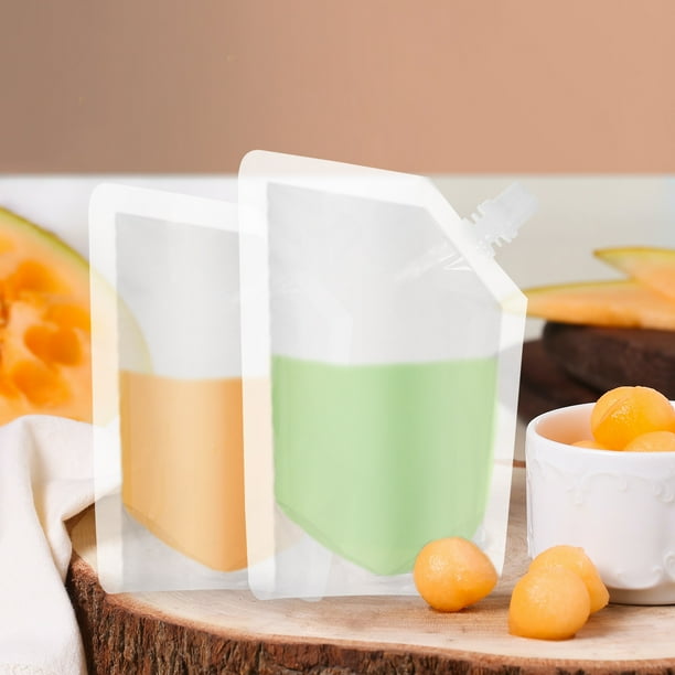 1 Set Plastic Beverage Bags Disposable Juice Bags Portable Juice Pouches Walmart