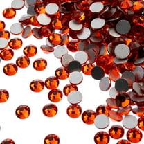 Crystal Lane DIY 1440pcs SS16 (4mm) Orange | Glass Round Flat Back Rhinestones