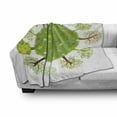 thumbnail image 3 of Earth Soft Flannel Fleece Blanket, Various Green Trees Around the World in Full Blossom Spring Season Eco Planet Flowers, Cozy Plush for Indoor and Outdoor Use, 60" x 80", Multicolor, by Ambesonne, 3 of 6