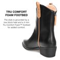 thumbnail image 4 of Journee Collection Womens Novva Tru Comfort Foam Back Heel Zip Stacked Heel Booties, 4 of 6