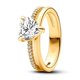 thumbnail image 5 of 2024 New 18K Gold Plated 925 Silver Ring Zircon Sparkling Double Band Heart Finger Ring Women Original Ring Fine Jewelry, 5 of 5
