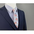 thumbnail image 3 of Cotton Silk Neckties for Men Skinny Neck Tie Printed Floral 01, 3 of 3