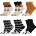 thumbnail image 1 of Calcetines Peludos Liling de Gato 6 Pares Mullidos Acogedores Gruesos Cálidos, 1 of 4