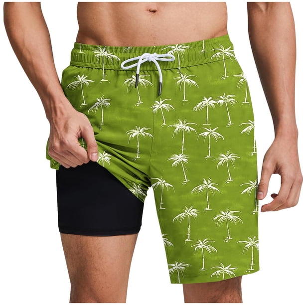Pantalones Cortos Casuales para Hombre Imprimir con Bolsillos Pantalones de Playa de Cintura Elástica, Pantalones Cortos de Cintura Elástica para Hombre