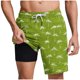 thumbnail image 1 of Pantalones Cortos Casuales para Hombre Imprimir con Bolsillos Pantalones de Playa de Cintura Elástica, Pantalones Cortos de Cintura Elástica para Hombre, 1 of 6