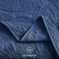 thumbnail image 6 of SUSIELADY Lightweight Microfiber Quilt Set, Soft Bedspread with Coin Pattern, All-Season Coverlet Bedding, 3 Pieces (1 Quilt, 2 Pillow Shams), Queen Size, Navy, 6 of 7