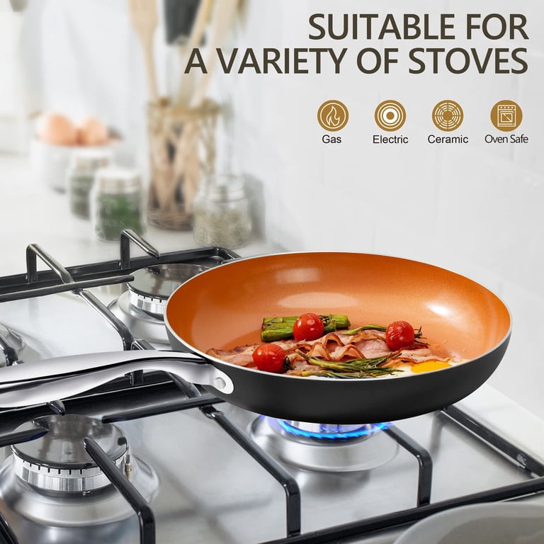 MICHELANGELO 10'' Nonstick Induction Pan, Scratch Resistant, Oven