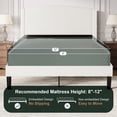 thumbnail image 6 of Amolife Full Bed Frame, Platform Upholstered Bed with Soft Teddy Fabric Curved Headboard, White, 6 of 7