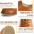 thumbnail image 5 of Toddler Boys Girls Dress Shoes Little Kid Oxford Shoes Wedding Church Dress Shoes PU Leather Lace Up School Uniform Loafer Flats, 5 of 6