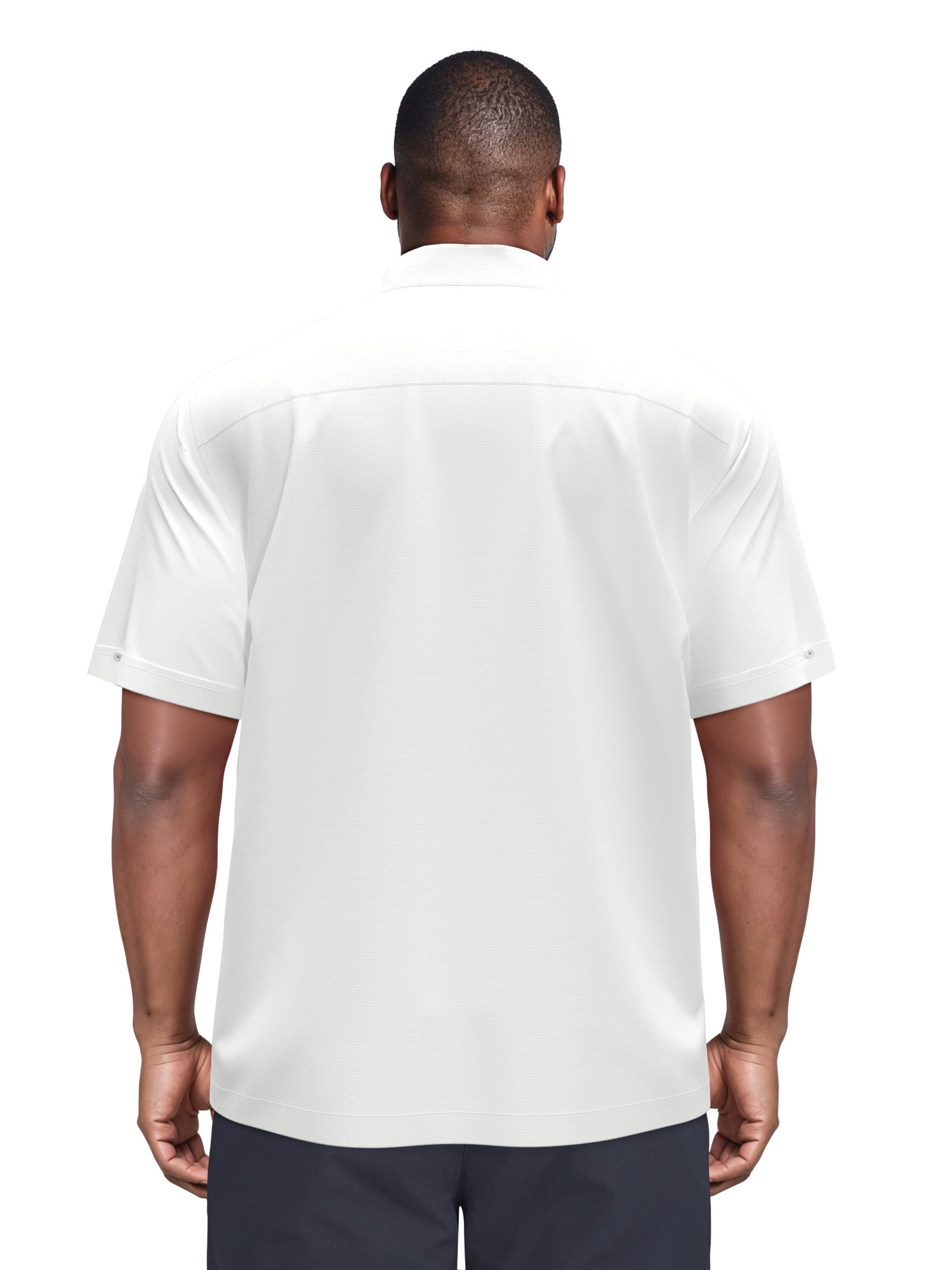 Cafe Luna Men's and Big Men's Printed L-Shape Short Sleeve Woven Shirt, Size S-4XL