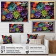 thumbnail image 4 of Designart "Green Blue Succulents modern Succulents" Floral Floater Framed Canvas Wall Art, 4 of 7