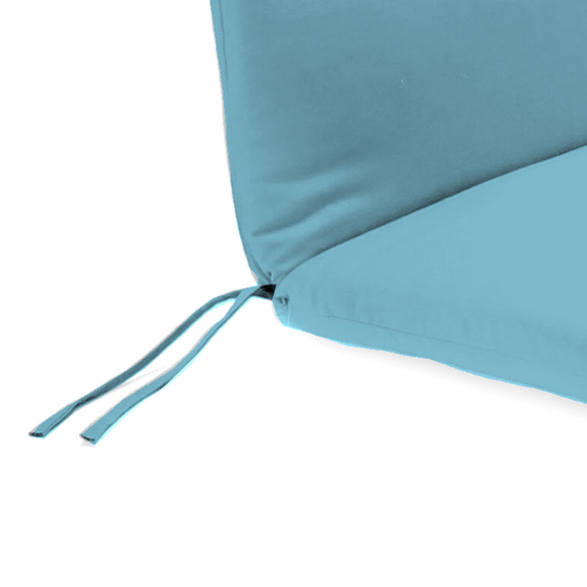 Jordan Manufacturing 74" x 22" Canvas Light Aqua Solid Rectangular Outdoor Chaise Lounge Cushion with Ties