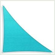 ColourTree 12' x 12' x 17' Turquoise Right Triangle Sun Shade Sail Canopy - Commercial Standard Heavy Duty - 190 GSM - 3 Years Warranty