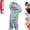 Neon Blue + Silver Hair, variant on Silly Big Mouth Monster Onesie Pajamas, Funny Soft Plush Puppet Loungewear with Giant Grooming Comb for Adults and Teens, Hilarious Loungewear Hooded Jumpsuit for Halloween & Pyjama Parties