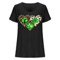 thumbnail image 4 of lcziwo Womens Funny St Patricks Day Shirts Loose Casual U Neck Irish Shirts Cute Shamrock Print Tshirts Cotton Comfy Basic Tee Tops Saint Costume 2025 Black L Sales for Today, 4 of 5