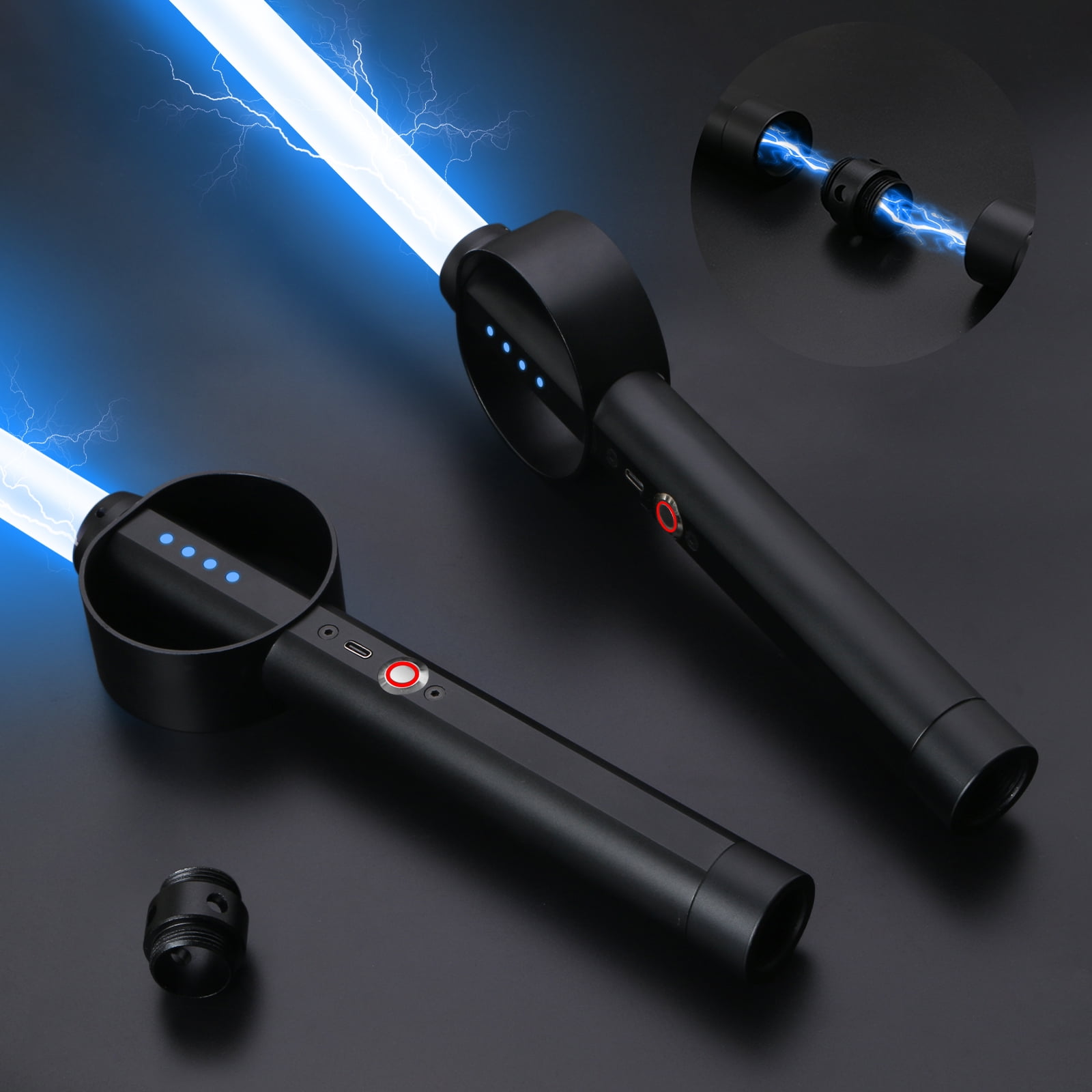 2 Packs Lightsabers JvmuSaber New Real RGB Toys 15 Colors 5 Sound