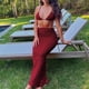 thumbnail image 2 of Traje de baño de tres piezas de bikini cómodo de nailon de color sólido para mujer Traje de baño de tres piezas para mujer OAVQHLG3B Store  lin121212, 2 of 4