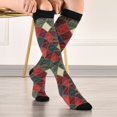 thumbnail image 5 of FORMRS Womens Knee High Socks Casual Long Thick Travel Daily Wear, 1 Pair, Dark Tartan Pattern, 5 of 6