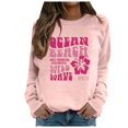 thumbnail image 4 of Siilsaa Oversized Hoodies for Women Women’s Slub Knit Full-Zip Hoodie, Textured Cotton Zip-Up T-Shirt Hoodie for Women Pink,L, 4 of 4