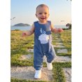 thumbnail image 4 of RUINIXCW Baby Boy Birthday Romper Sleeveless Round Neck Cupcake Embroidery Jumpsuit Newborn Playsuit, 4 of 9