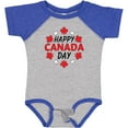 thumbnail image 3 of Inktastic Happy Canada Day Maple Leaf Circle Boys or Girls Baby Bodysuit, 3 of 5