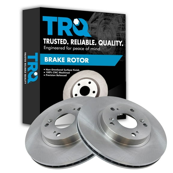 TRQ Front Brake Rotors Set Vented Fits Select 2002-2004 Honda CR-V