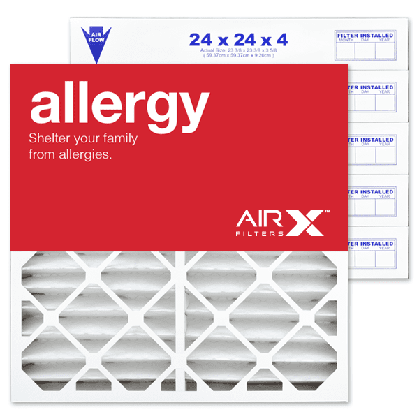24x24x4 Dust and Pollen Merv 8 Replacement AC Furnace Air Filter 6 Pack 