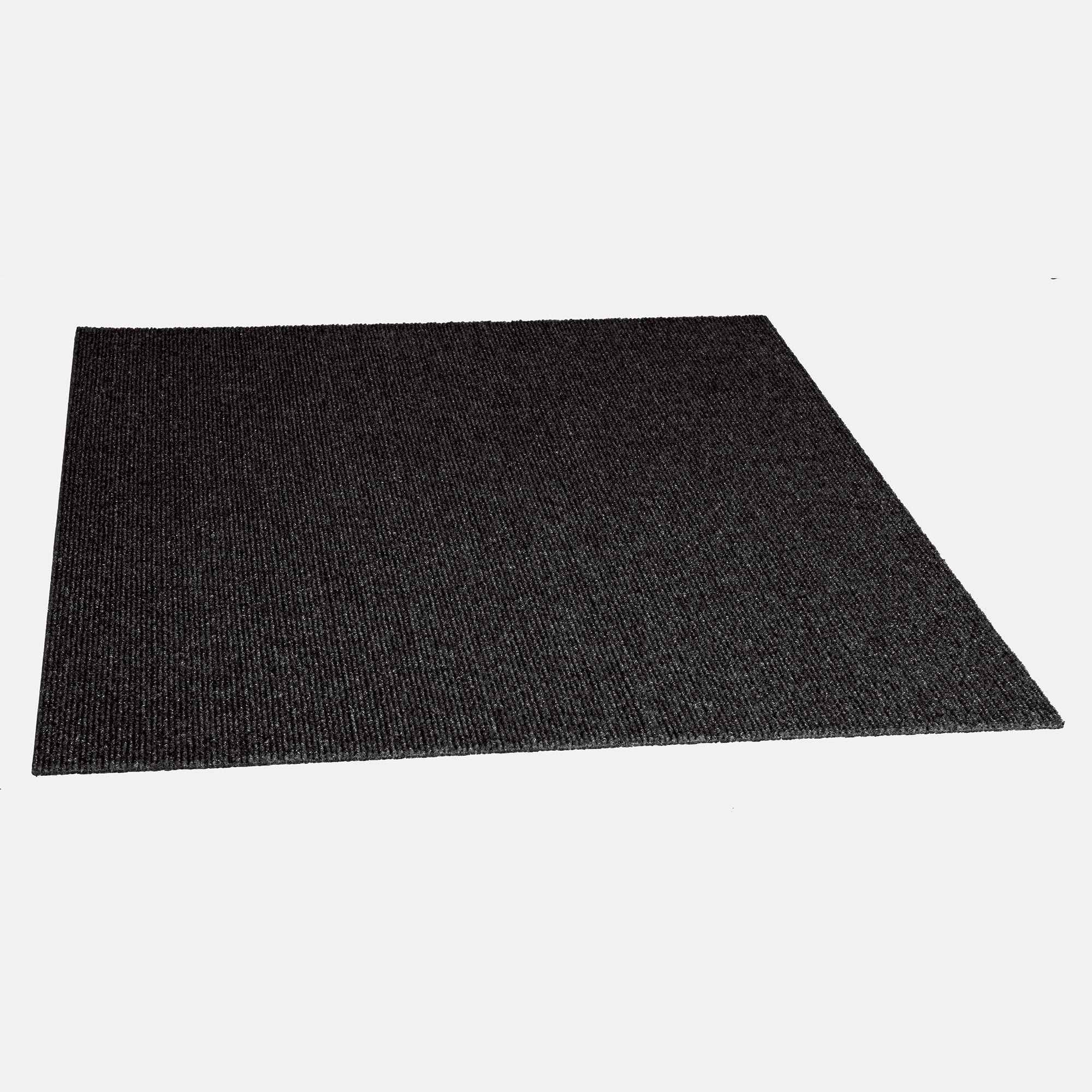 Foss Floors Black Ice 24" x 24" Waterproof Carpet Tile 60 sq. ft. for Concrete 15 Pieces