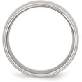 thumbnail image 3 of Chisel Stainless Steel Polished 8.2mm Ridged Edge Band - Ring Size 11.0-7.4gm, 3 of 8