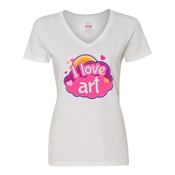 Inktastic Artist I Love Art Women's V-Neck T-Shirt
