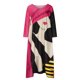 thumbnail image 5 of Moda casual mujer casual tres cuartos manga con cuello en v estampado floral vestidos largos irregulares vestido Pompotops hdfakjf8695, 5 of 9