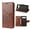 Brown, variant on Wallet Case for Google Pixel 6, Slim Flip Kickstand Magnetic Closure Embossed Butterfly Floral PU Leather Cover with Card Slots - Purple